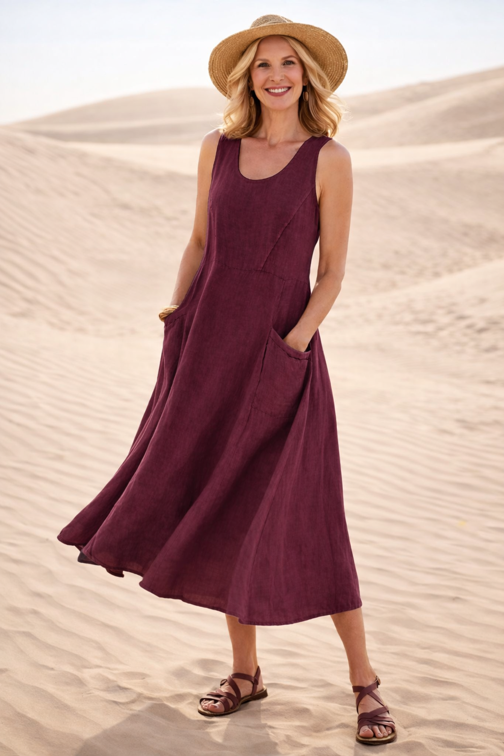 Burgundy Dress / 2XL