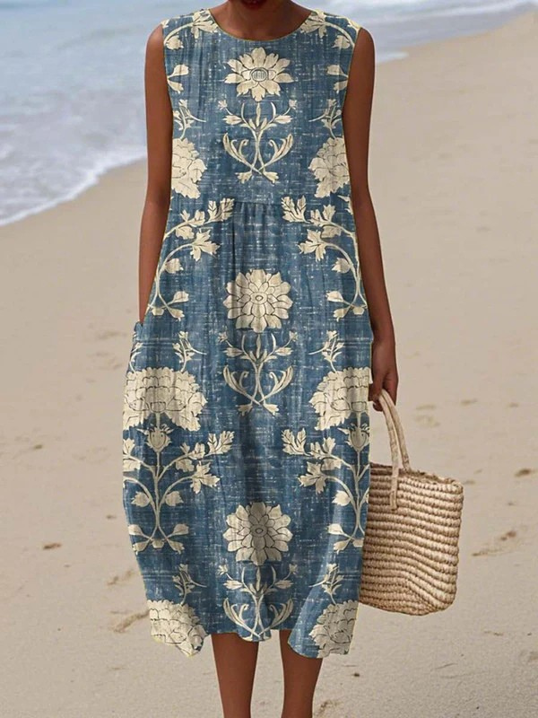 Blue Floral / 3XL