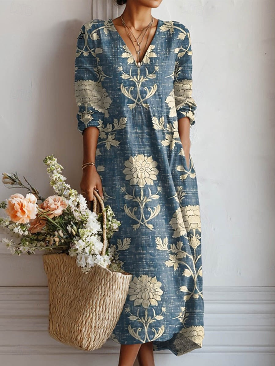 Blue Floral / 4XL